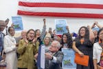 Supporters, politicians and bill authors react after Gov. Tim Walz signed a bill in March allowing unauthorized immigrants to obtain driver’s licens