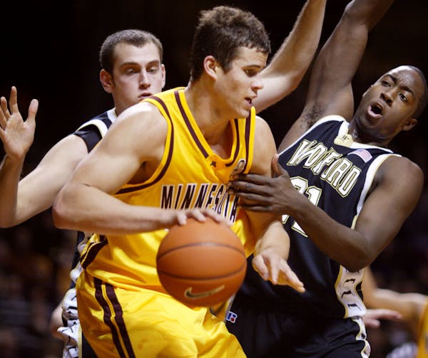 Kris Humphries, shown playing for the Gophers in 2004 at Williams Arena, was ranked the No. 8 recruit in the country by Hoop Scoop coming out of Hopki