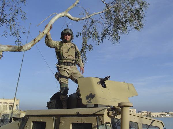 National Guard Capt. Christopher Van Meter, shown during his deployment in Iraq, is one of nearly 10,000 National Guard troops in California who have 