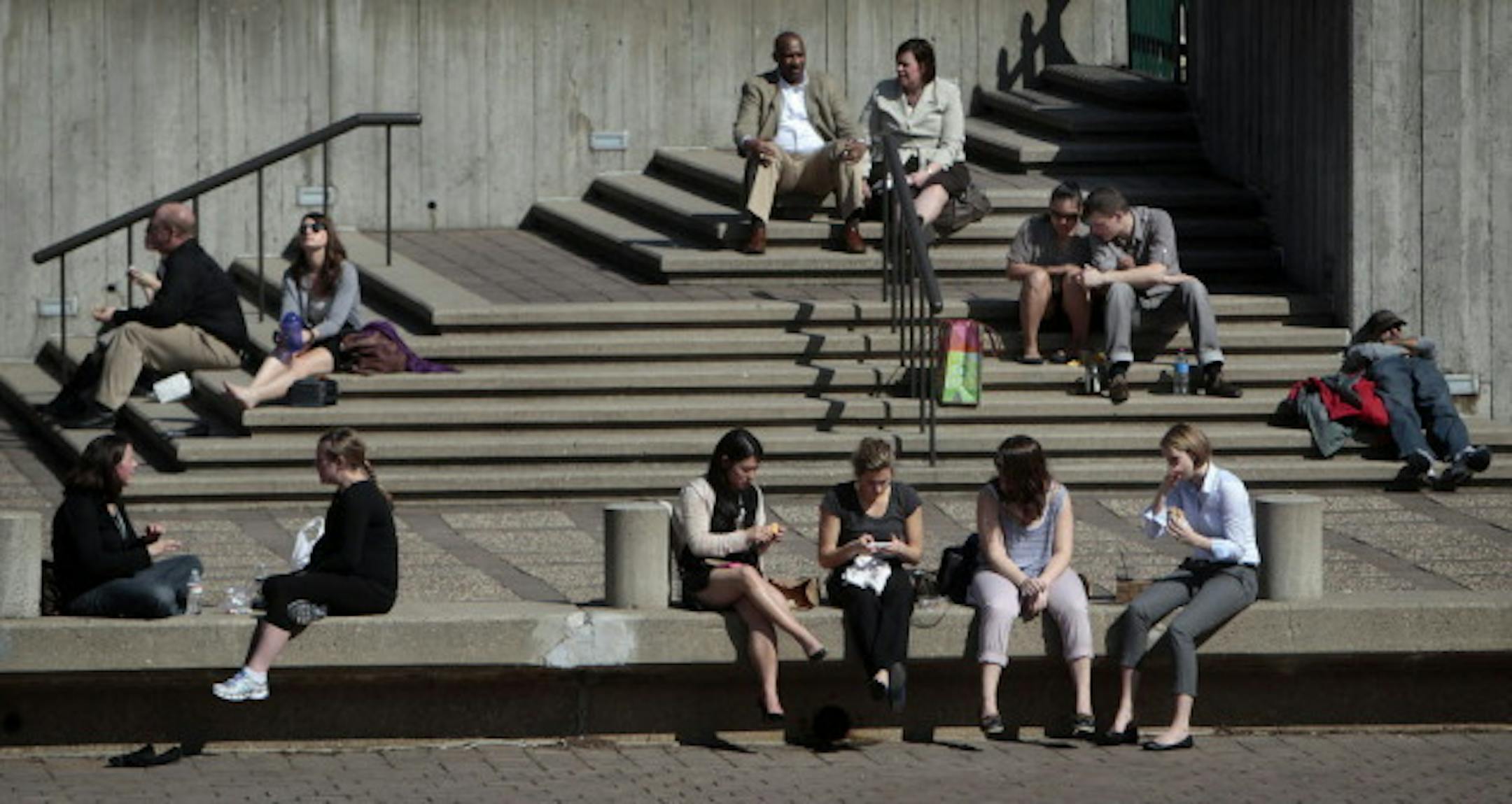 Peavey Plaza, on 12th Street and Nicollet Avenue