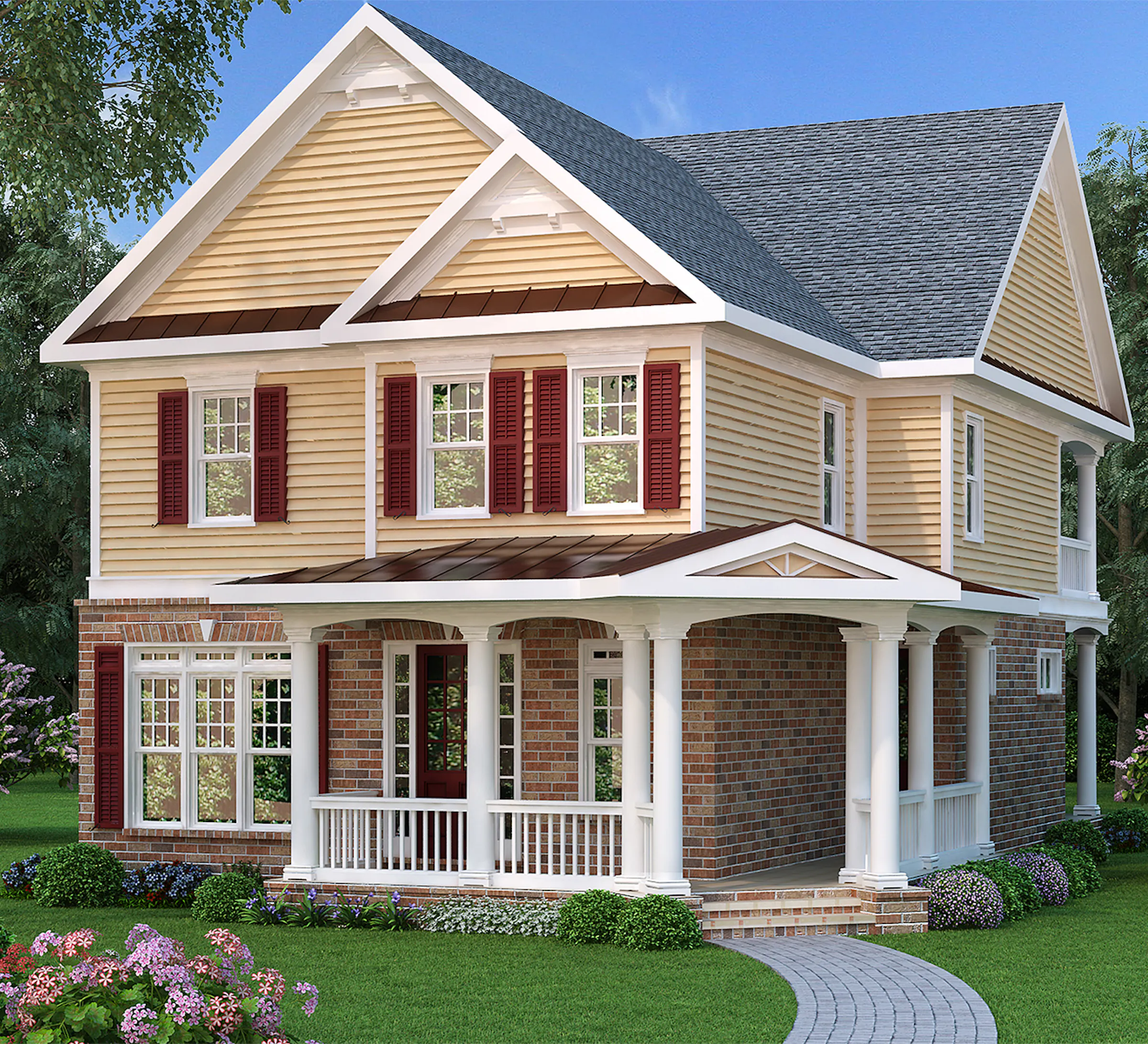 Home plan: Amenity-filled compact colonial