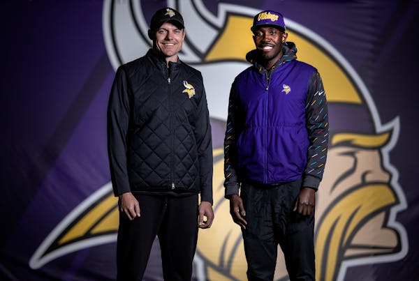 New Vikings coach Kevin O’Connell and General Manager Kwesi Adofo-Mensah. 