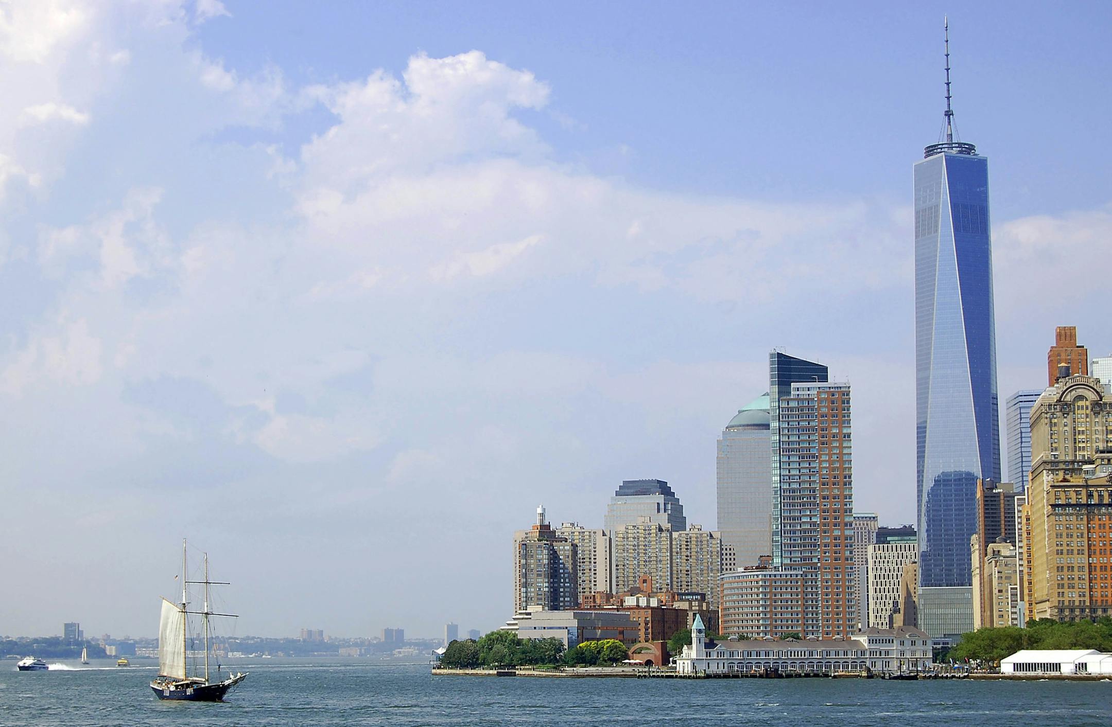Taking the free Staten Island Ferry was the perfect way to start the New York City trip. Freedom Tower dwarfs other buildings in the city skyline as the ferry heads to Staten Island on July 2, 2014.