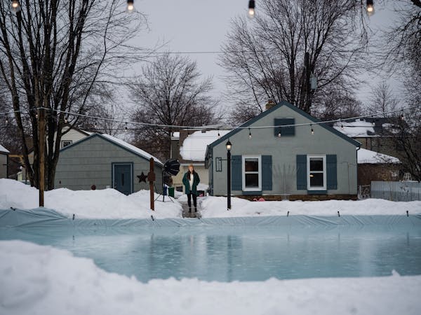 Jenna Davis embraces her larger front yard and even shares it with others in her Minneapolis neighborhood. Her neighbors have turned it into an ice sk