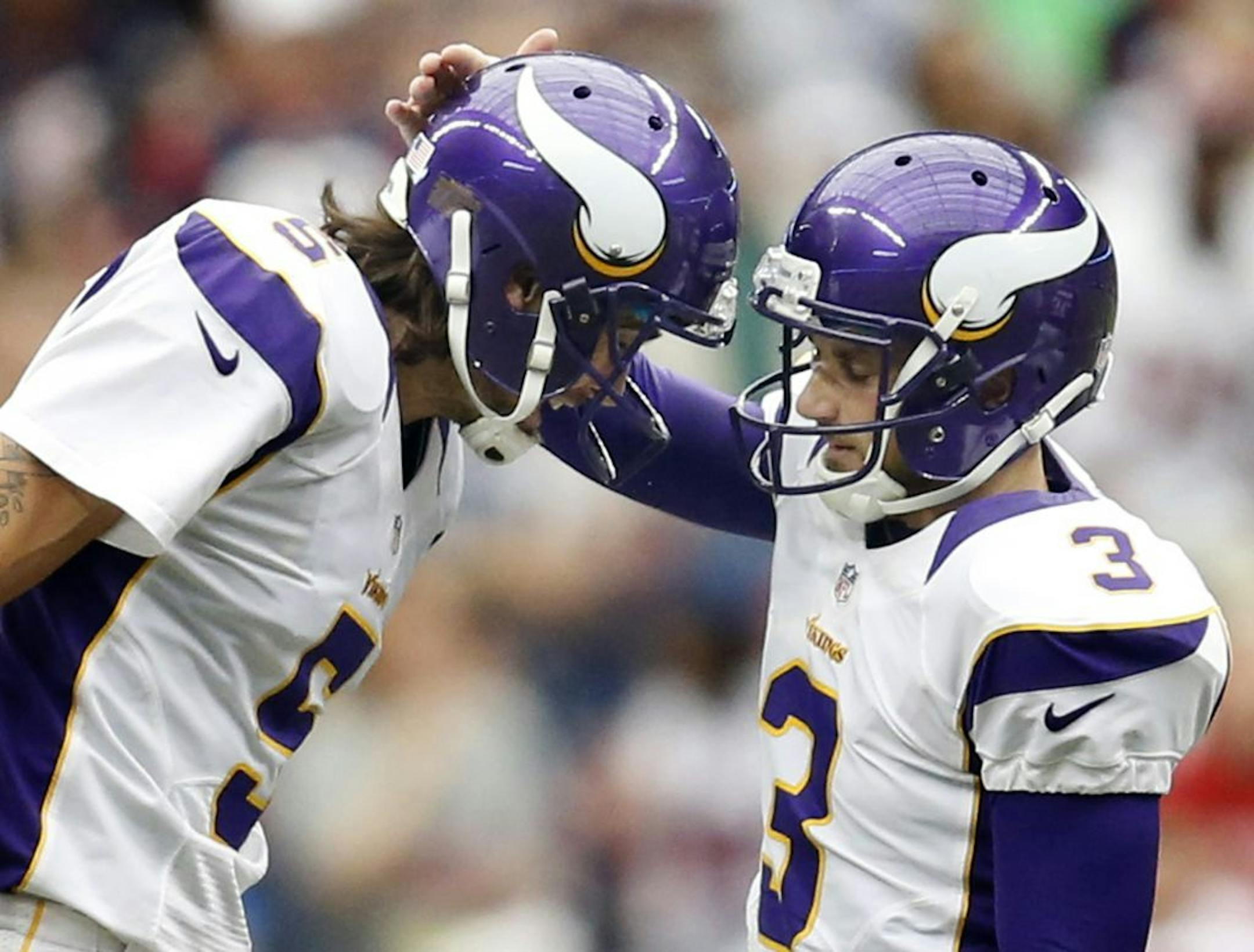 Chris Kluwe (5) and Blair Walsh (3)