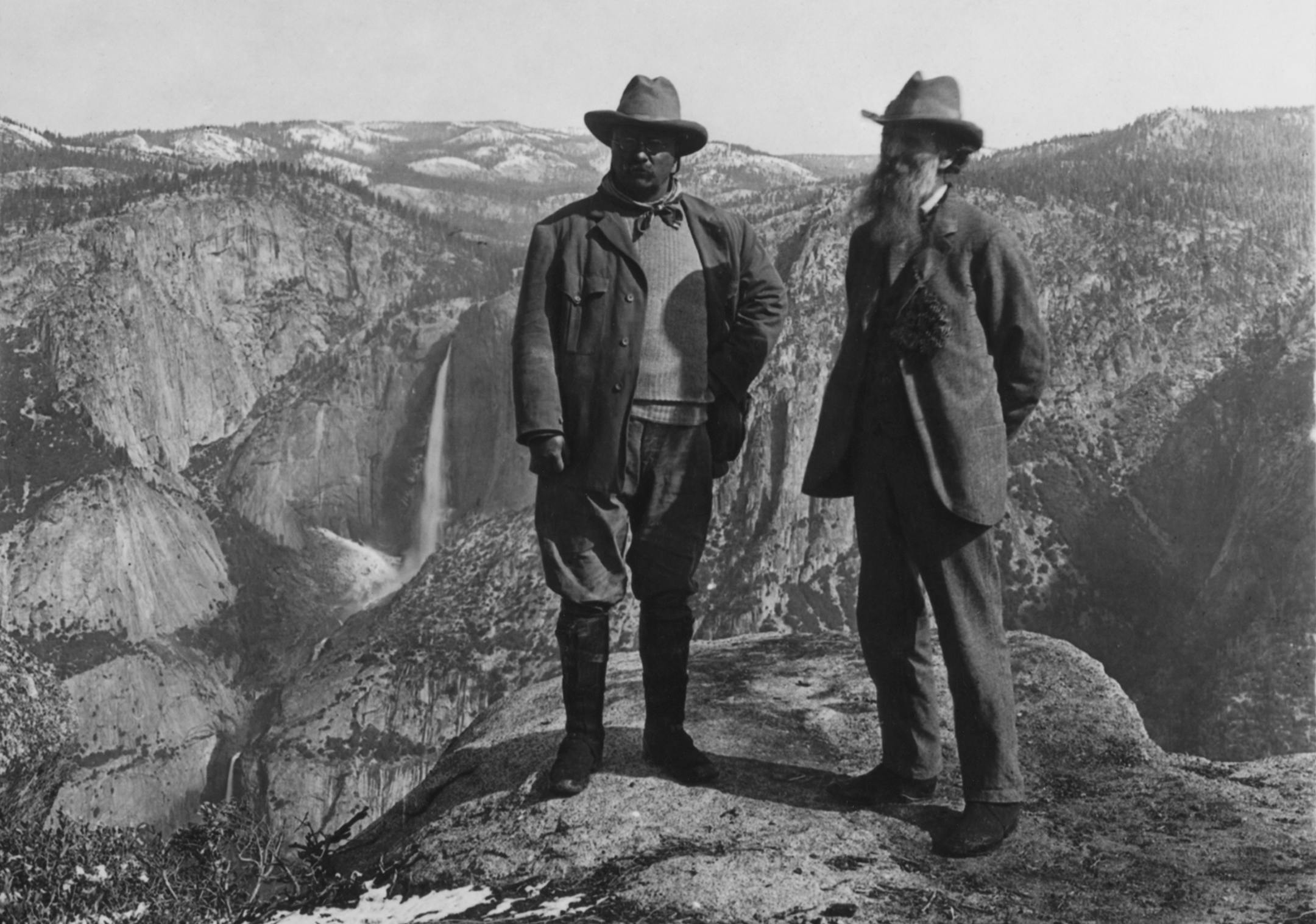Theodore Roosevelt and John Muir at Yosemite National Park in 1903.