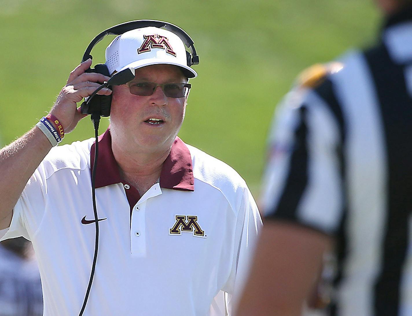 Jerry Kill in the first quarter of Minnesota's game at Colorado State last season.