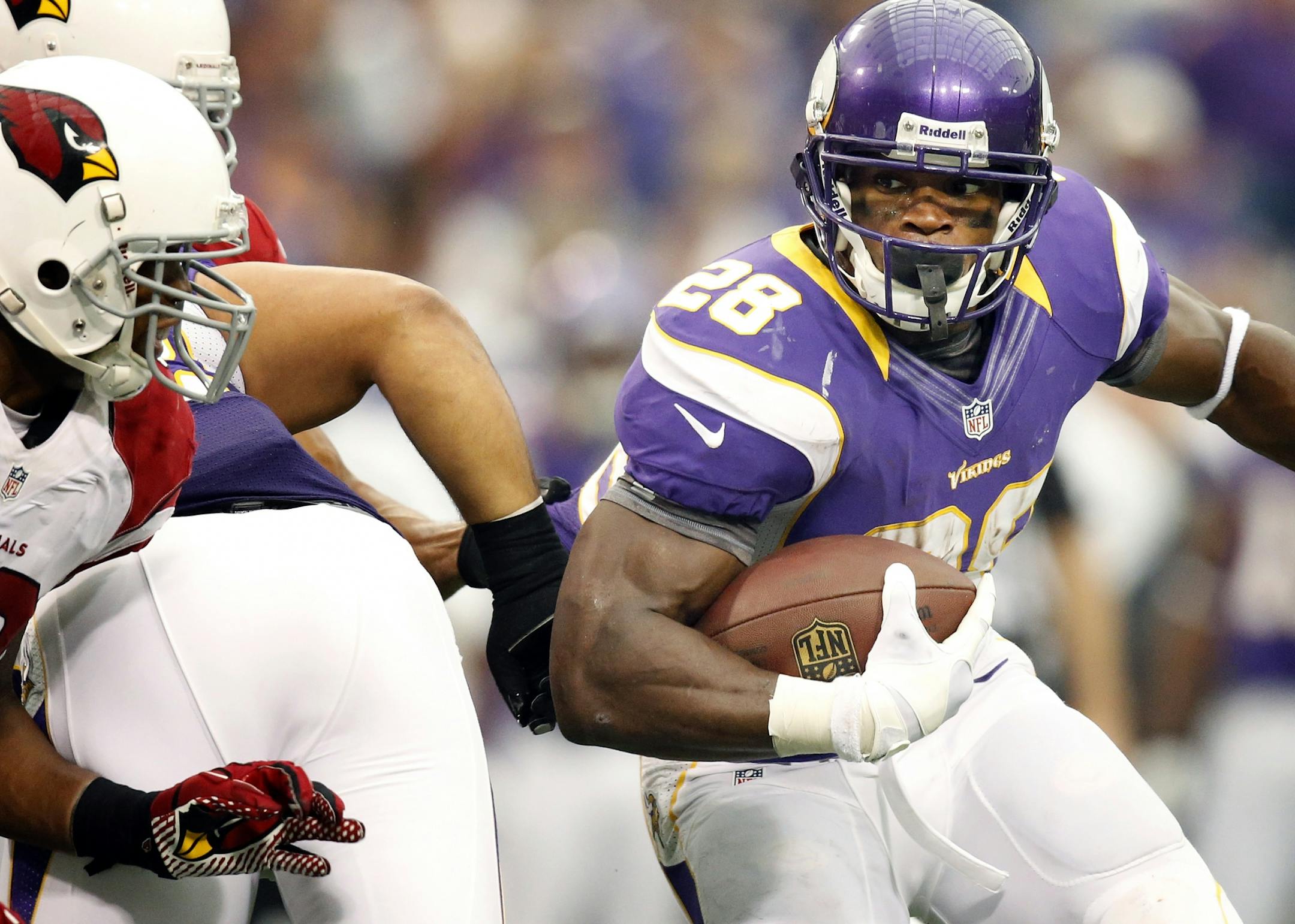 Minnesota Vikings running back Adrian Peterson (28)