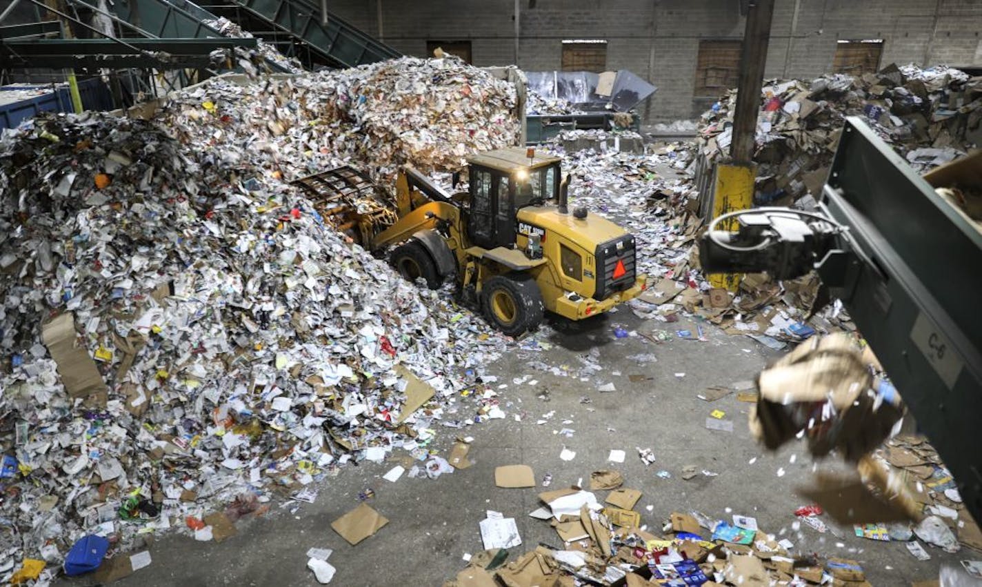 A Chinese ban on accepting American recyclables is having a ripple effect in Minnesota, where the price of recycled goods has imploded. The economics that once made recycling work have come crashing down. The mixed paper we toss in the bin used to be worth $70 a ton, for example, now it is zero. Here, the Eureka Recycling facility in Minneapolis had to lay off six employees amid falling revenues.