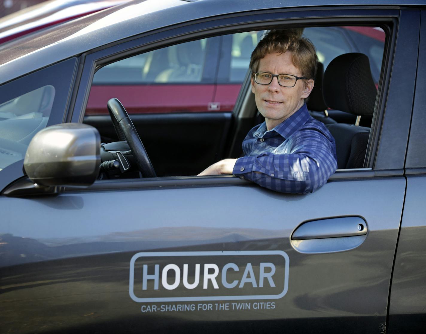 HourCar's executive director Paul Schroeder. HourCar, the non-profit group that offers car-sharing in the Twin Cities, is betting big on electric vehicles to secure its future. The organization has applied for a federal grant to buy a new fleet of cars. Meanwhile, HourCar continues current operations throughout Minneapolis and St. Paul -- where other car-sharing firms , such as Car2Go and ZipCar, have struggled. ] BRIAN PETERSON &#x2022; brian.peterson@startribune.com
St. Paul, MN 10/22/2018