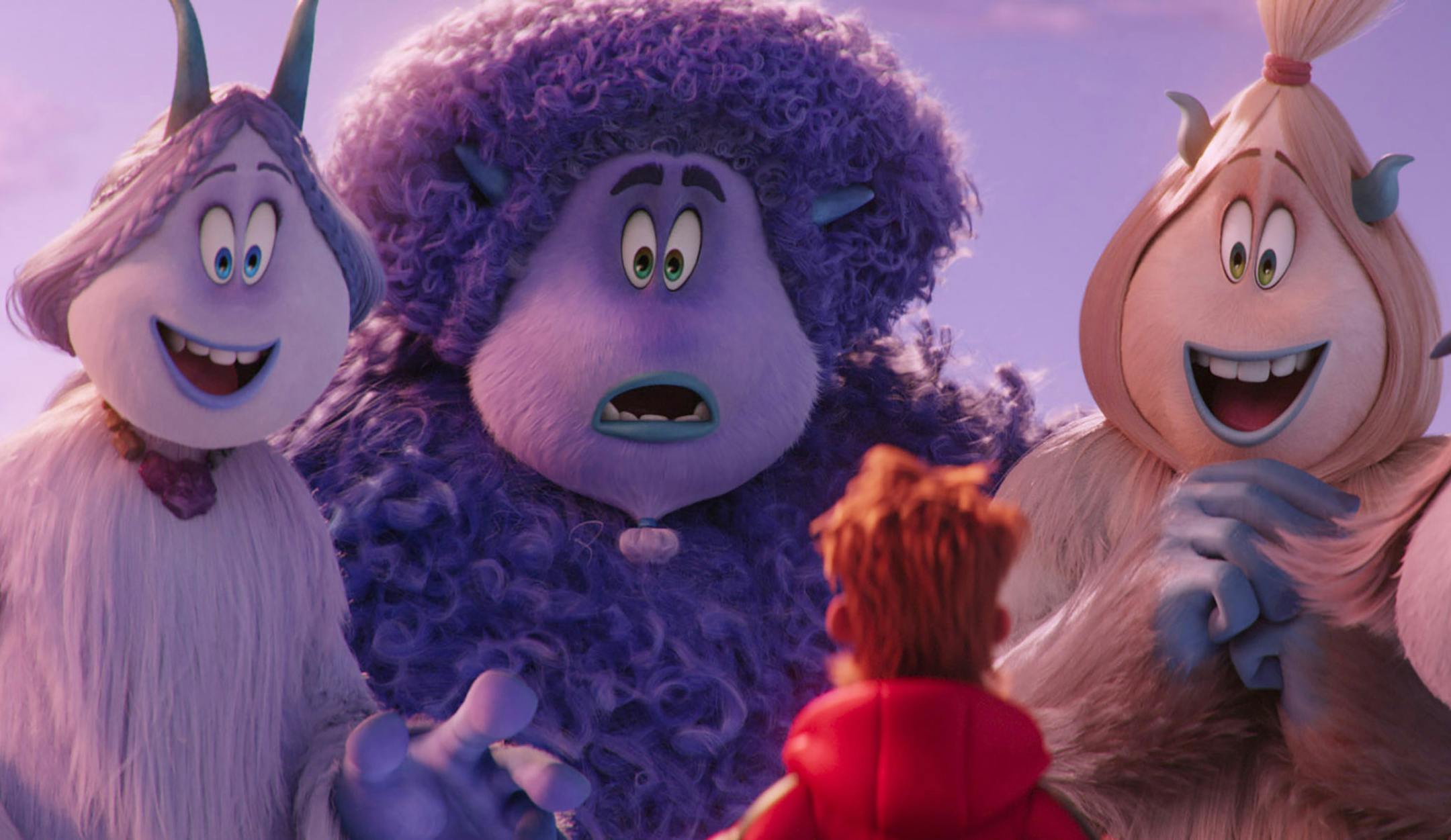 SF-000033 Film Name: SMALLFOOT Copyright: &#xa9; 2018 WARNER BROS. ENTERTAINMENT INC. Photo Credit: Courtesy of Warner Bros. Pictures Caption: (L-R) Meechee voiced by ZENDAYA, Gwangi voiced by LEBRON JAMES, Percy voiced by JAMES CORDEN, Kolka voiced by GINA RODRIGUEZ and Fleem voiced by ELY HENRY in the new animated adventure "SMALLFOOT," from Warner Bros. Pictures and Warner Animation Group.