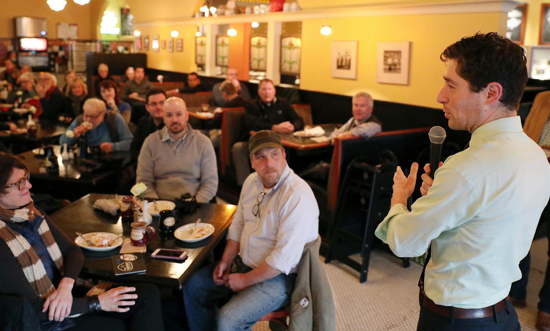 Minneapolis Mayor-elect Jacob Frey at one of his many public events. He takes office next week and is getting ready to make adjustments.