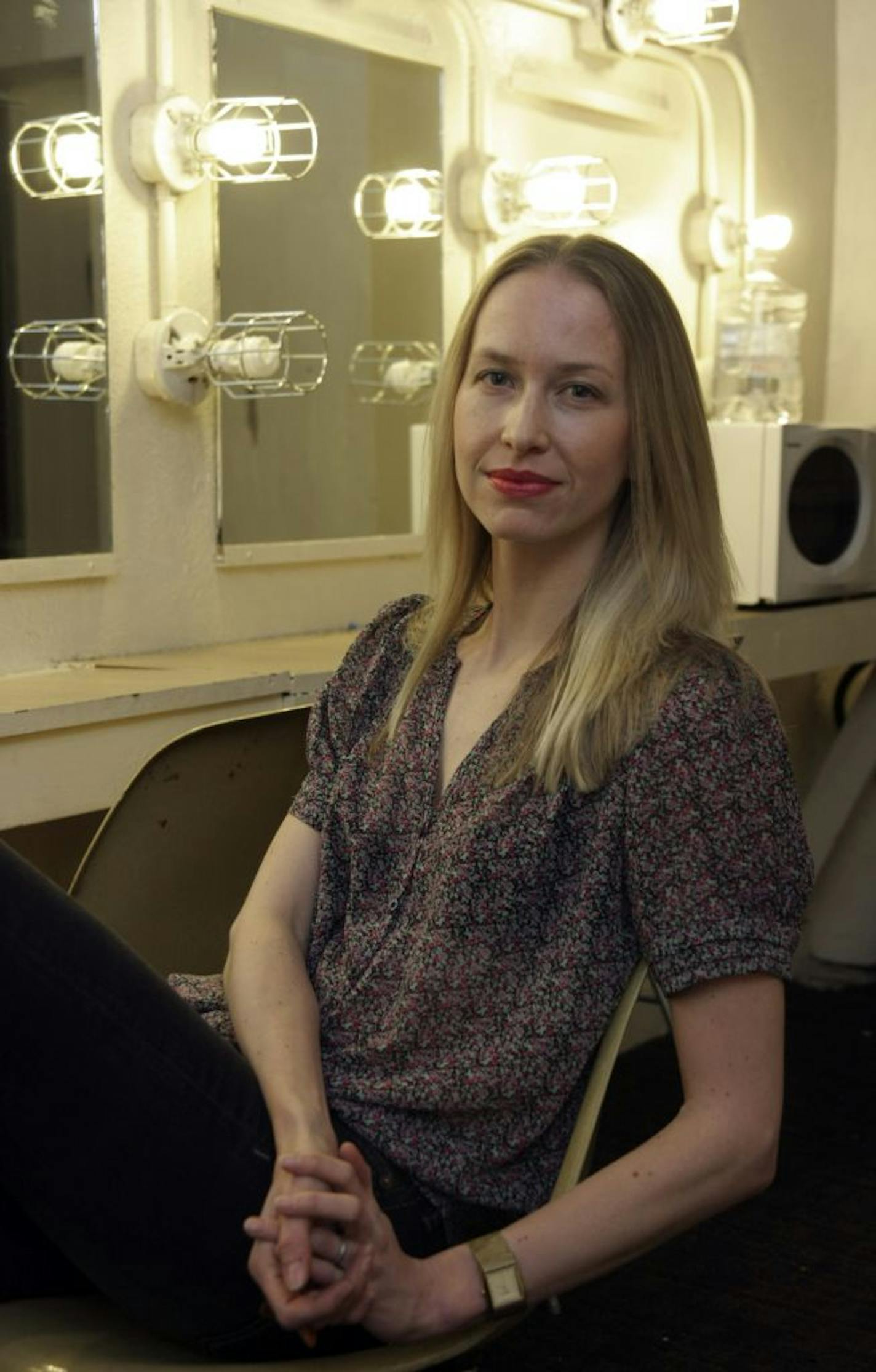 Kate Nordstrum, music programming director at southern Theatre, photographed in the backstage/dressing room area