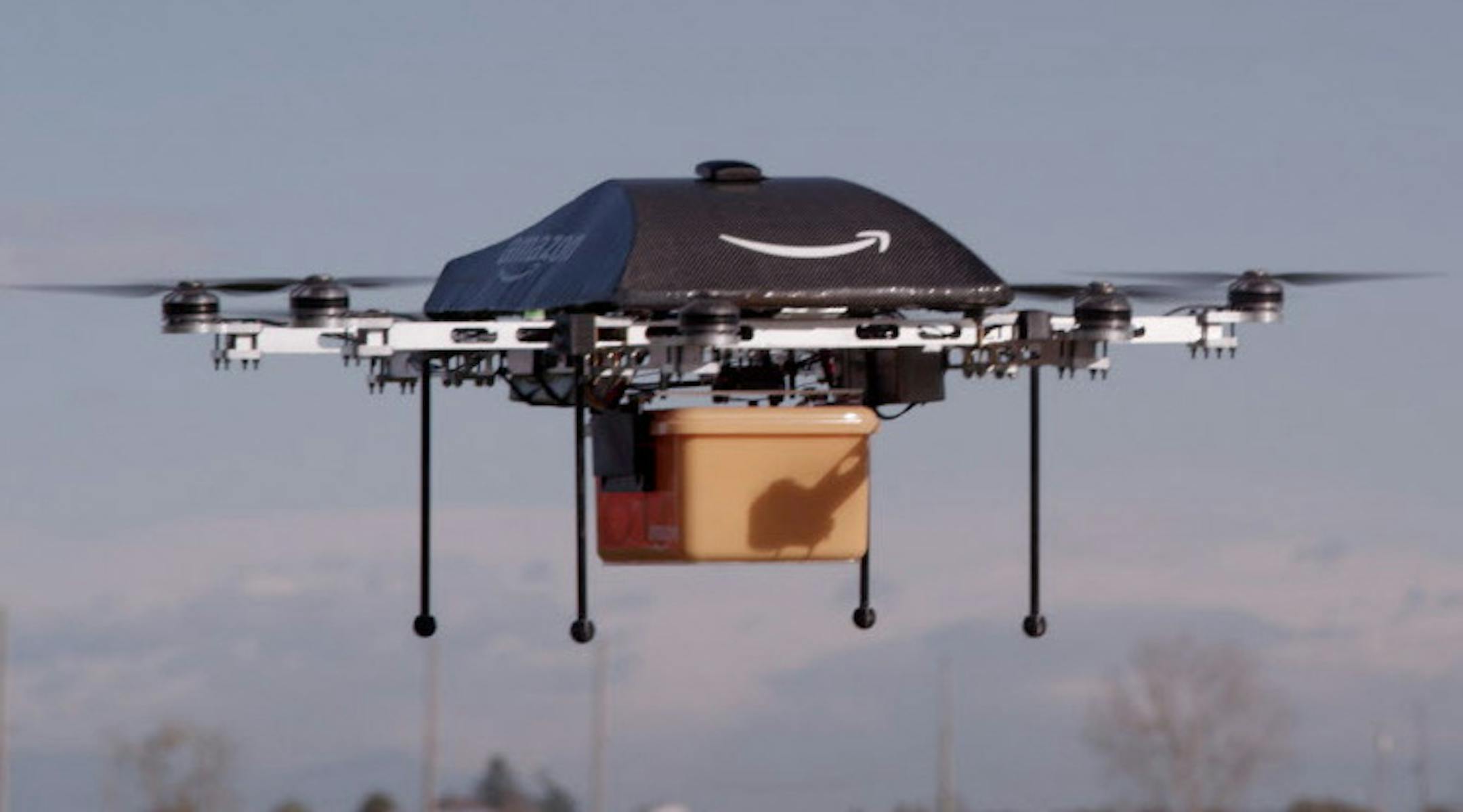 The Amazon.com Inc. Prime Air octocopter is seen at an undisclosed location in this undated handout photograph released to the media on Monday, Dec. 2, 2013. Amazon.com Chief Executive Jeff Bezos said the world's largest e-commerce company is testing drones to deliver goods, as it works to improves efficiency and speed in getting products to consumers. Source: Amazon.com Inc. via Bloomberg EDITOR'S NOTE: NO SALES. EDITORIAL USE ONLY