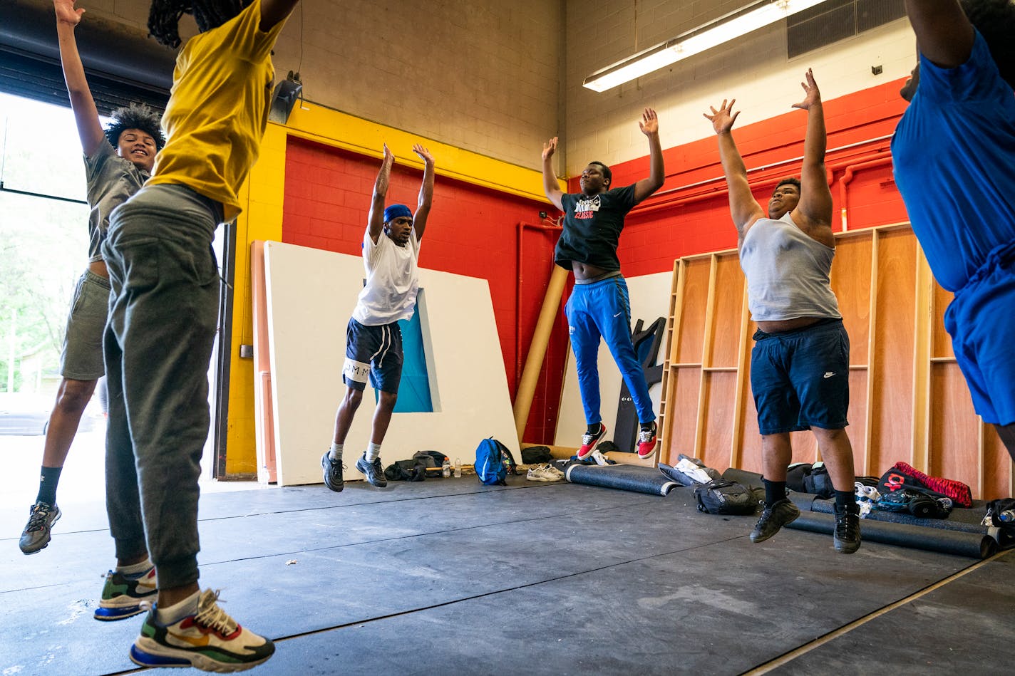 The Minneapolis North football team worked out in the school weight room during the first available day of summer workouts -- and the first time prep athletes could work out with coaches present since the coronavirus pandemic shut down high school sports in Minnesota in March.