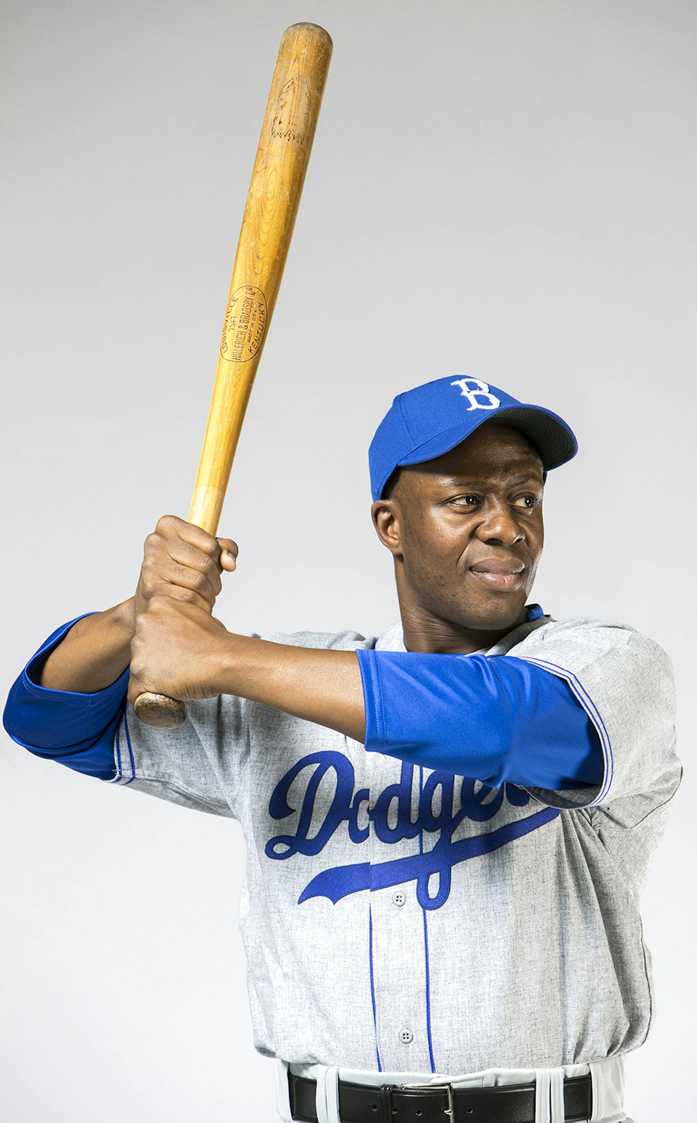 Ansa Akyea as Jackie Robinson in &#x201c;Jackie and Me.&#x201d; Adapted by Steve Dietz from the book by Dan Gutman. Directed by Marion McClinton. Photo provided by the Children&#x2019;s Theatre.