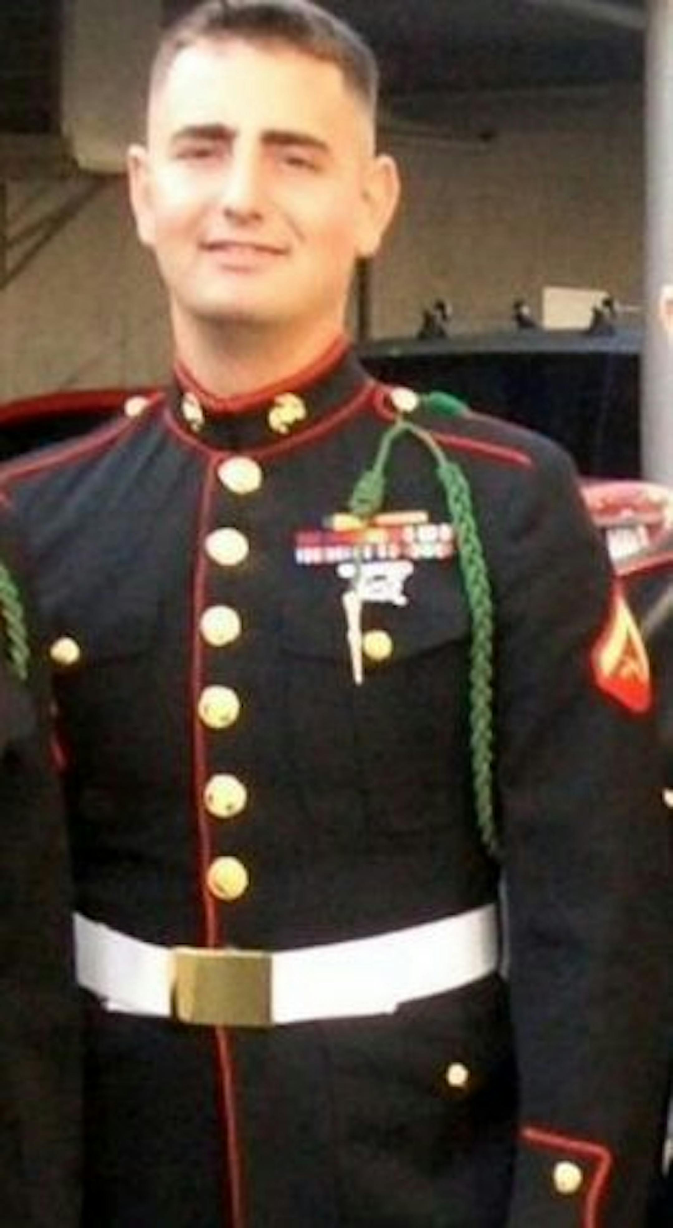 Peter Bergstrom joined the Marines following the Sept. 11 attacks, saying, "I can't stay here … "