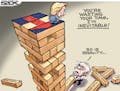 Sack cartoon: Clinton vs. Sanders