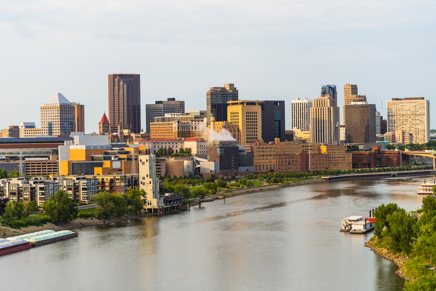 The St. Paul skyline as seen from across the Mississippi River.