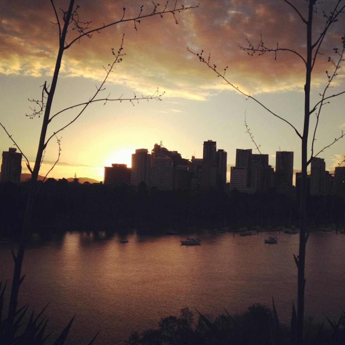 Brisbane Sun Setting. :) awe!