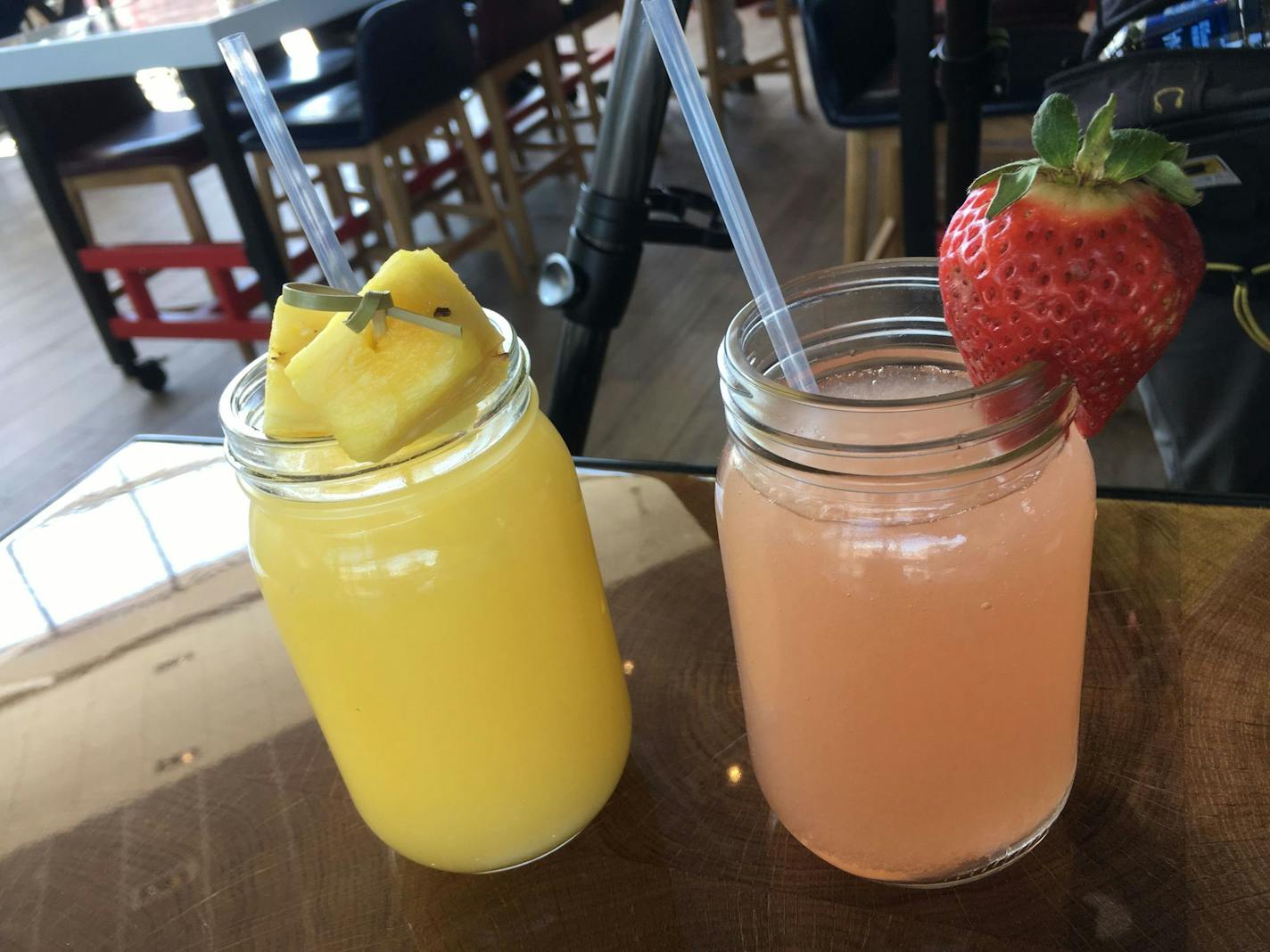 Frozen pineapple moscato and Fros&#xe9; in Bat & Barrel at Target Field