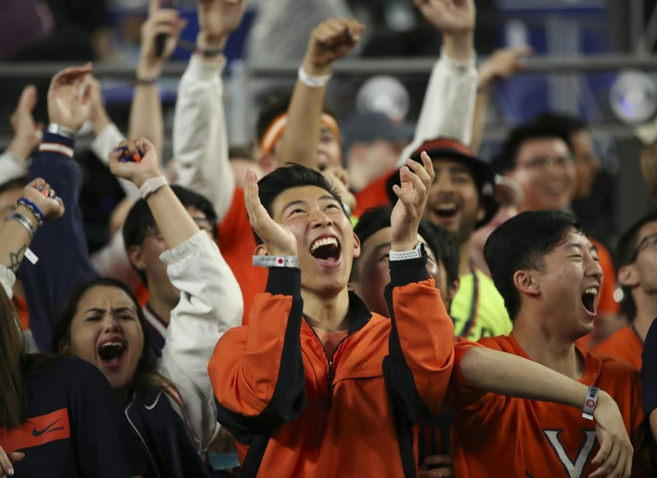 Virginia fans cheered before the first game began.