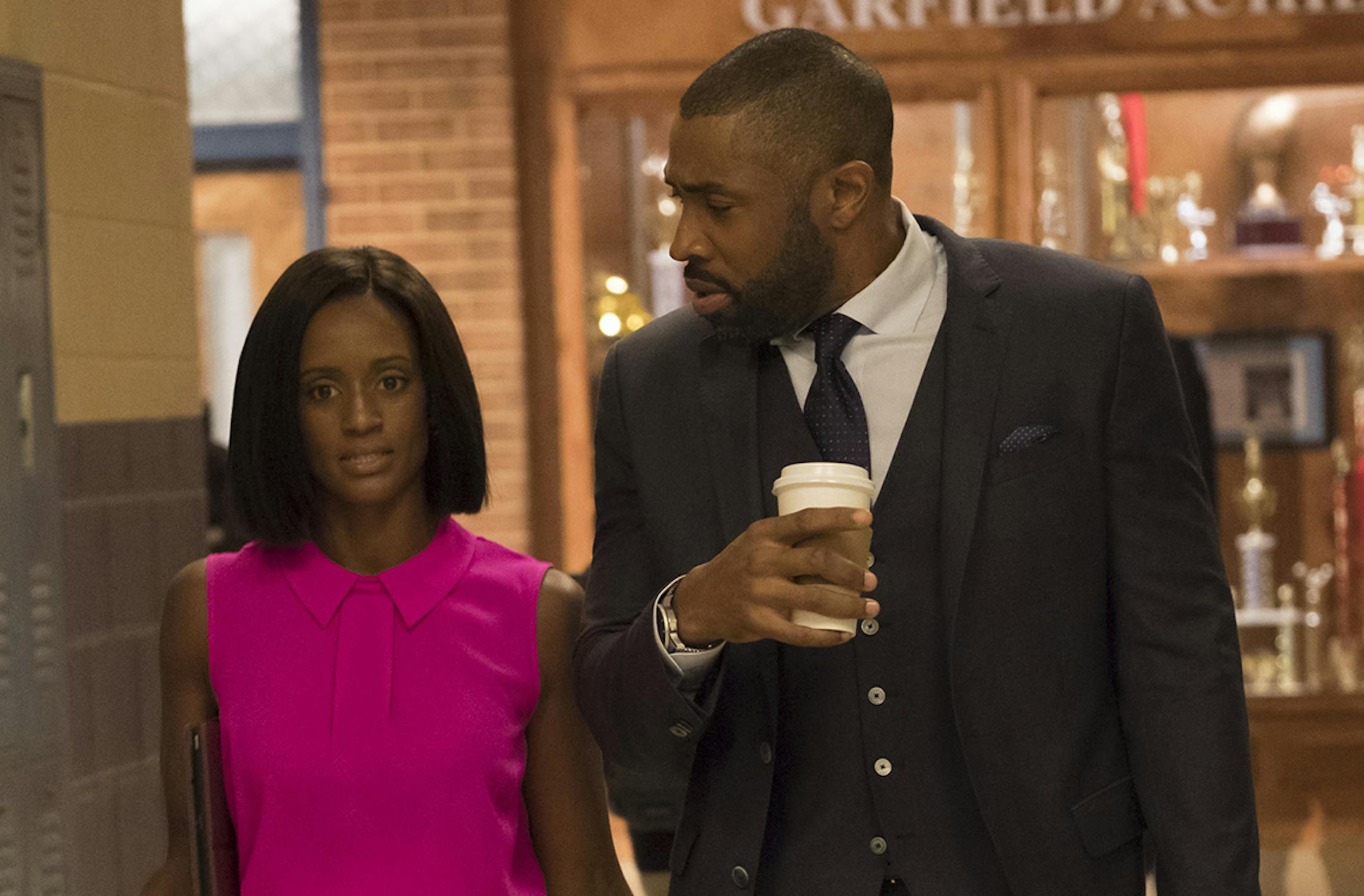 Skye P. Marshall and Cress Williams in "Black Lightning."