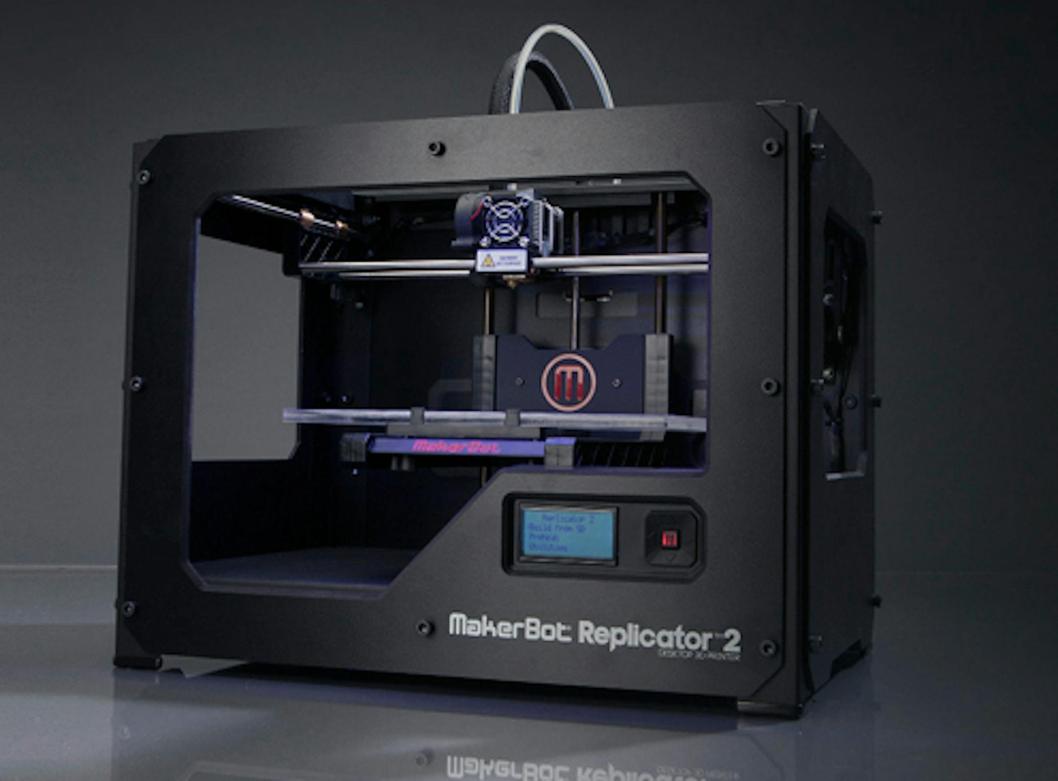 The MakerBot Replicator 2 desktop 3D printer