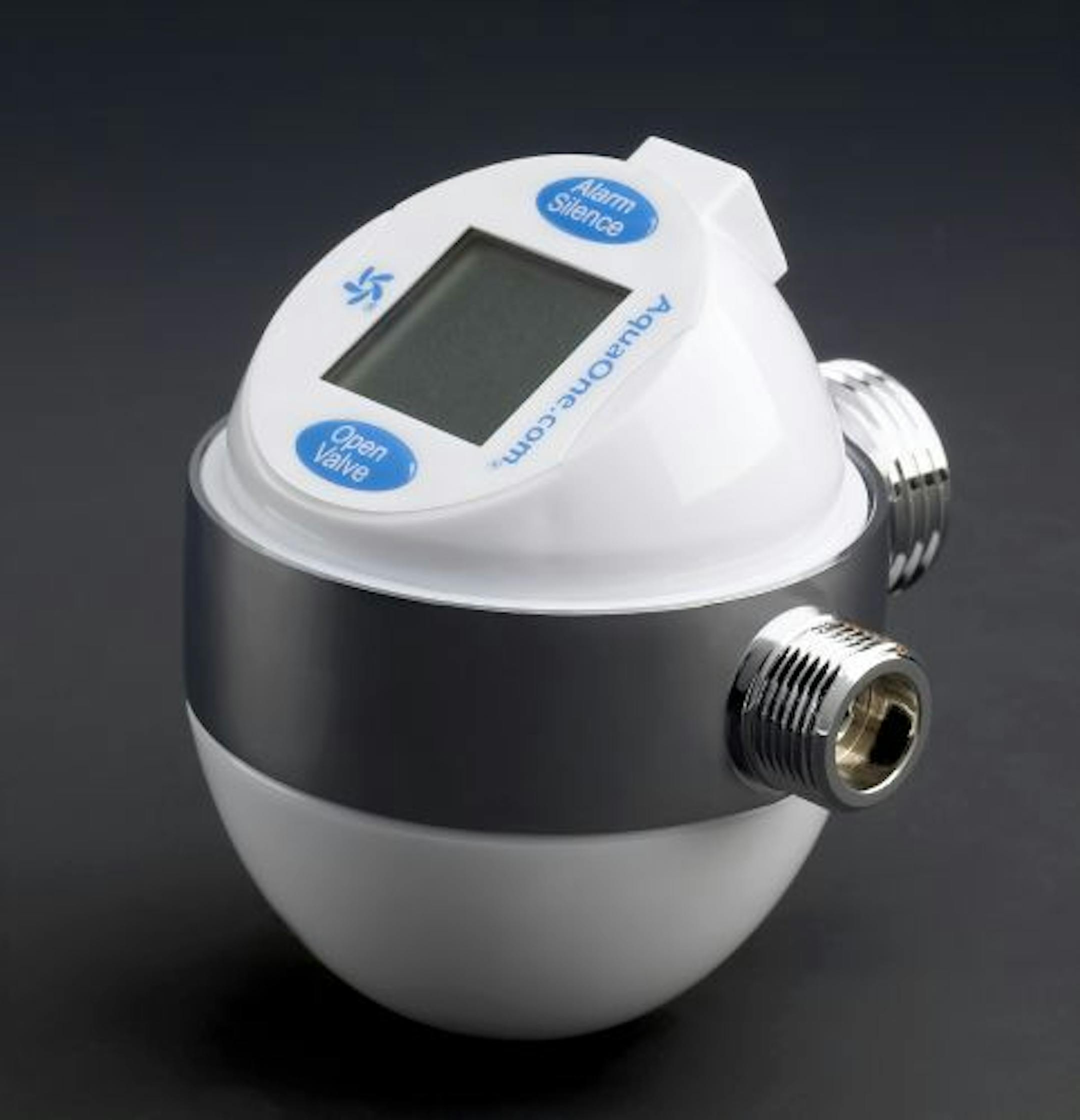 The H2Orb Water Management System from AquaOne Technologies attaches to the fill valve and stops water from flowing to the toilet in the event of a leak or overflow.