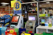 A Bitcoin ATM is available at a Stop N Shop on E. Lake Street Tuesday, Oct. 9, 2018, in Minneapolis, MN.