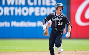 Drew Rogers, shown celebrating a home run for Mounds View in the Class 4A quarterfinals last season, is playing for an Arizona high school this season