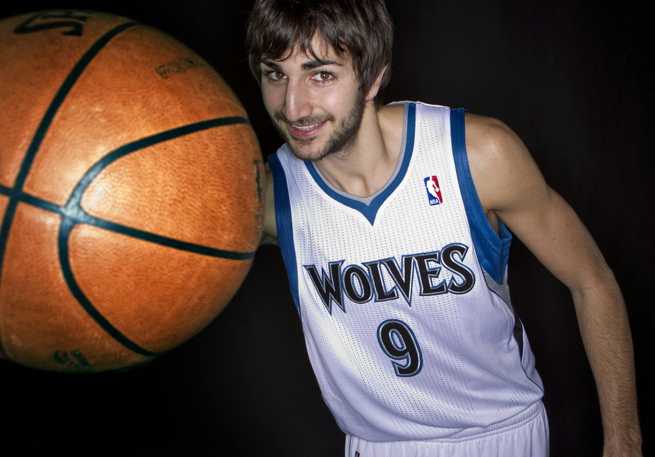 Minnesota Timberwolves rookie Ricky Rubio (9). ] CARLOS GONZALEZ cgonzalez@startribune.com, December 09, 2011, Minneapolis, Minn, Target Center, Minnesota Timberwolves, Media Day Portraits ORG XMIT: MIN2013061414105498 ORG XMIT: MIN1306141413427141