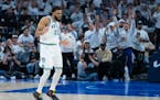 Will Karl-Anthony Towns be celebrating after Game 2 in similar fashion to his joy after hitting a three-pointer in Saturday's opener?
