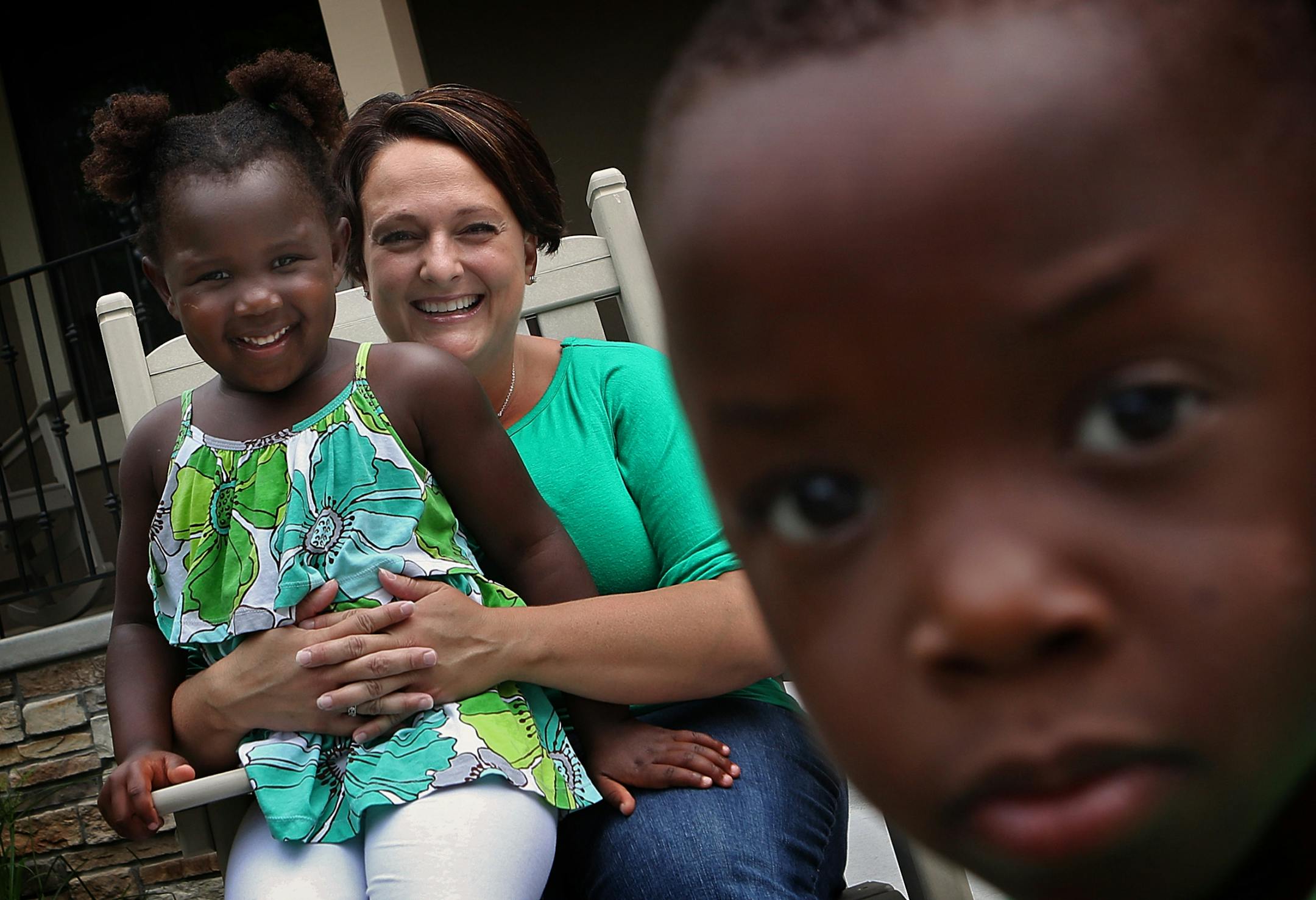 Betsy Sathers had been married to husband Scott for just 10 months when he was killed when the 35W bridge collapsed. While unable to have a family with Scott, Sathers decided to adopt and was matched by an agency with twins from Haiti, Ross (right) and Alyse, both 4.