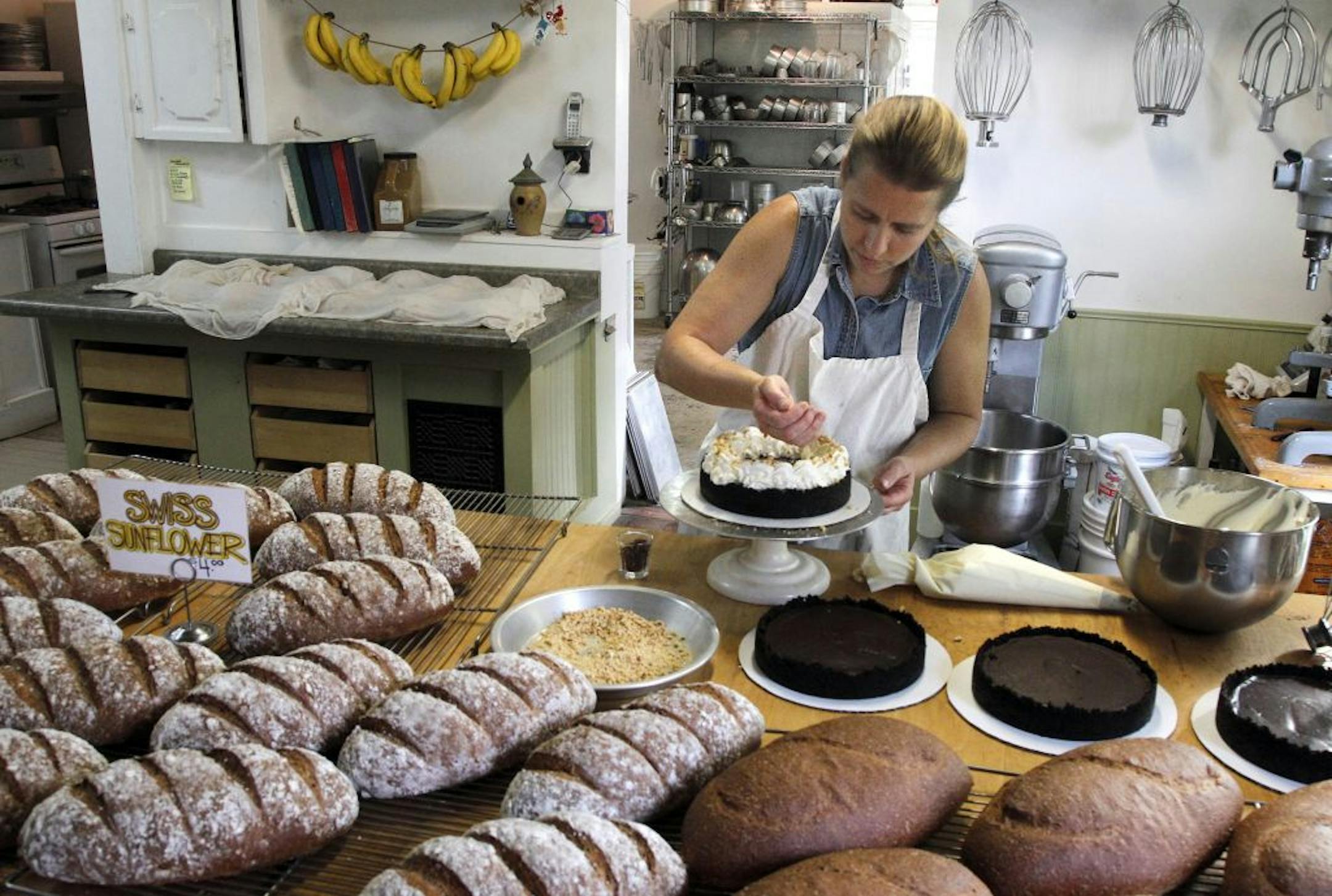 Sandra Thielman, inside her Smiling Pelican Bakeshop.