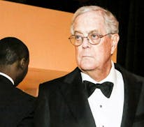 FILE -- David Koch at a gala in New York on April 21, 2015. Koch, who joined his brother, Charles Koch, in business and political ventures that grew i
