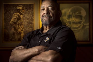 Former Viking great Jim Marshall at his home on June 6, 2017 in St. Louis Park, Minn.