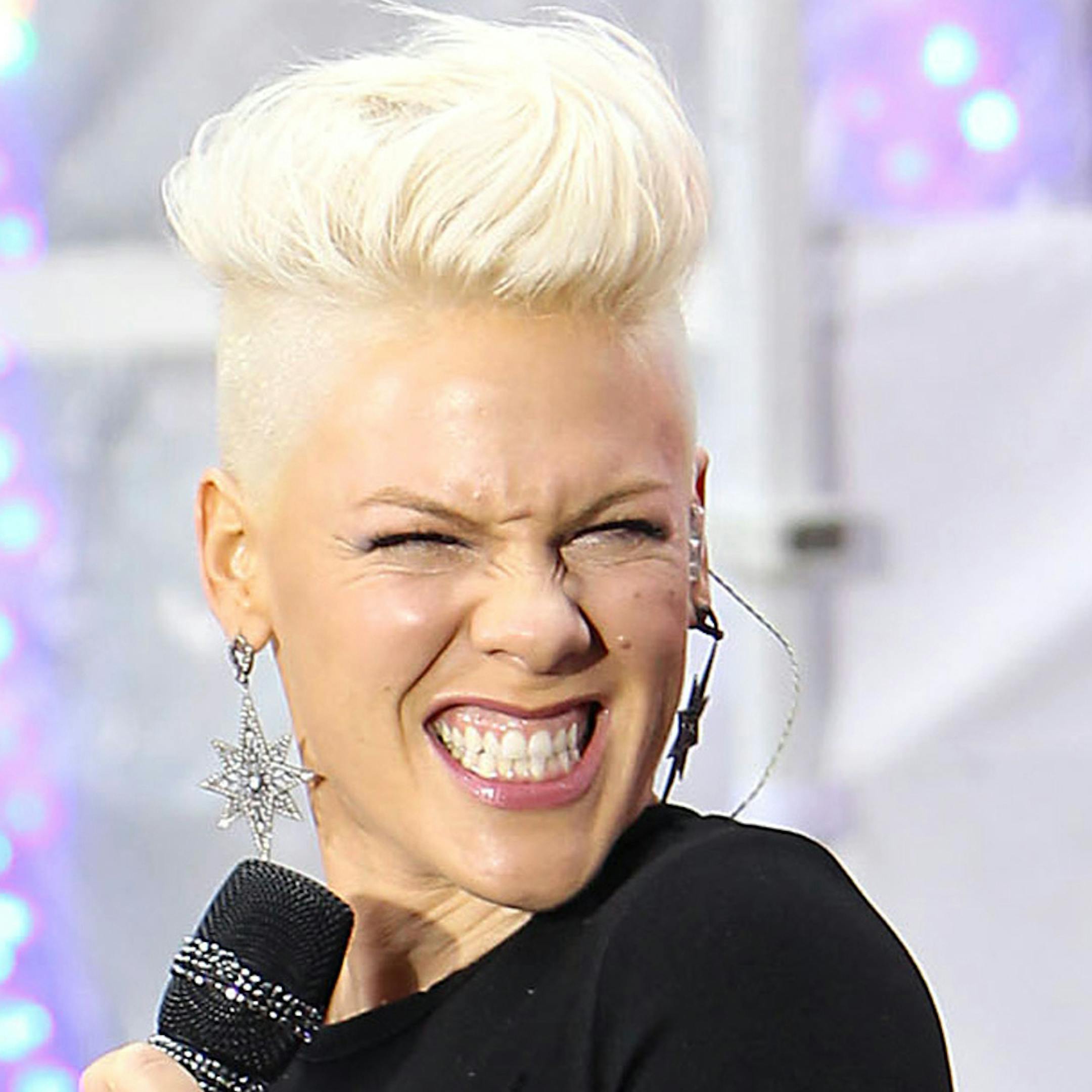 This image released by Starpix shows singer Pink performing during an appearance on the "Today" show, Tuesday, Sept. 18, 2012 in New York. Pink was promoting her new album, "The Truth About Love." (AP Photo/Starpix, Kristina Bumphrey) ORG XMIT: NYET771