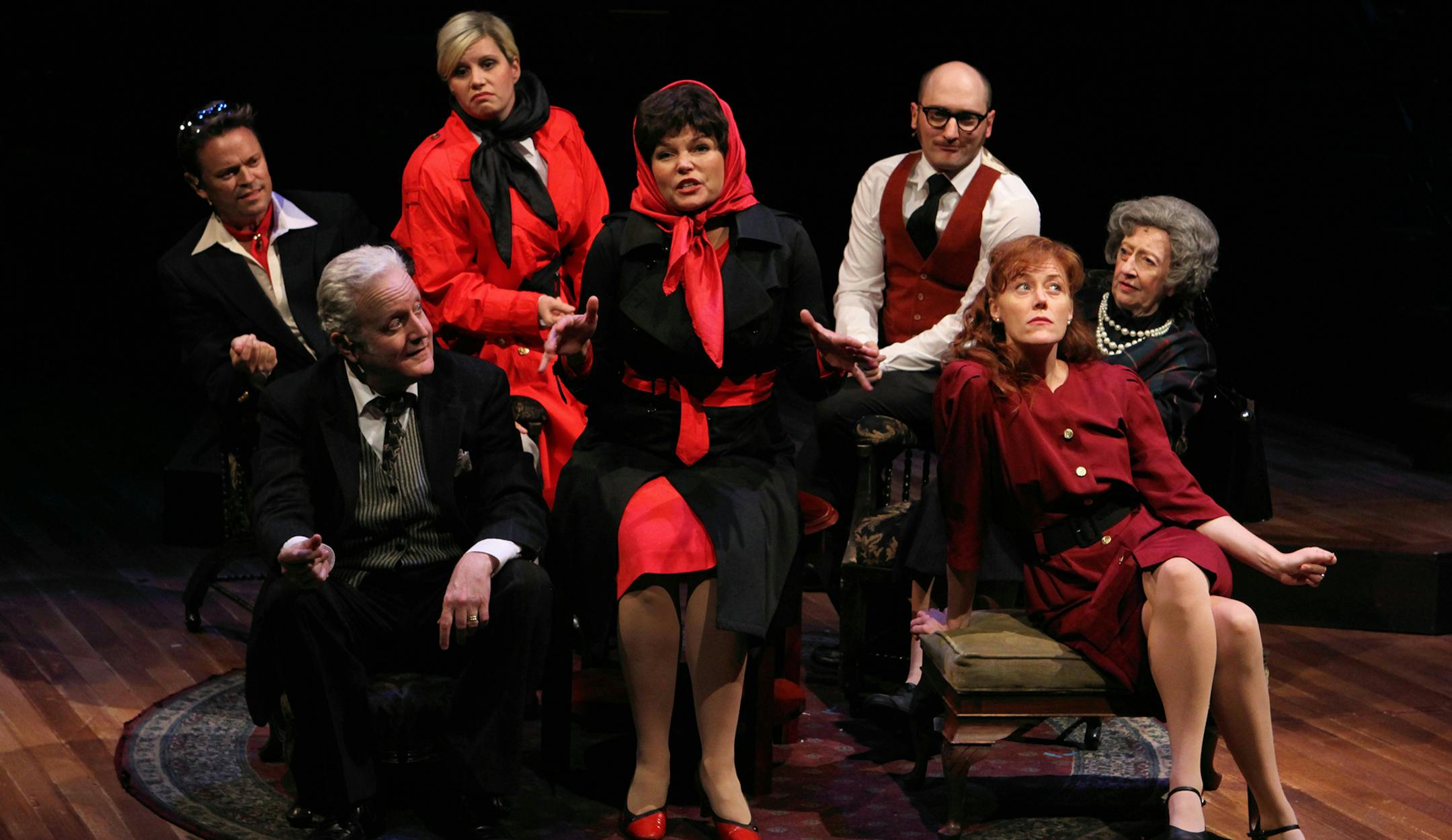 credit: Scott Pakudaitis Jennifer Maren (center) and the cast of "Glensheen" at the Minnesota History Theatre.