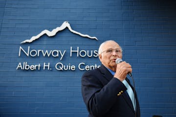 Former Gov. Al Quie spoke at the Norwegian National Center in America in 2017. The organization named its education center after Quie. 