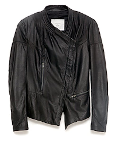 Black leather jacket from the Kim Gordon capsule collection for Surface to Air
