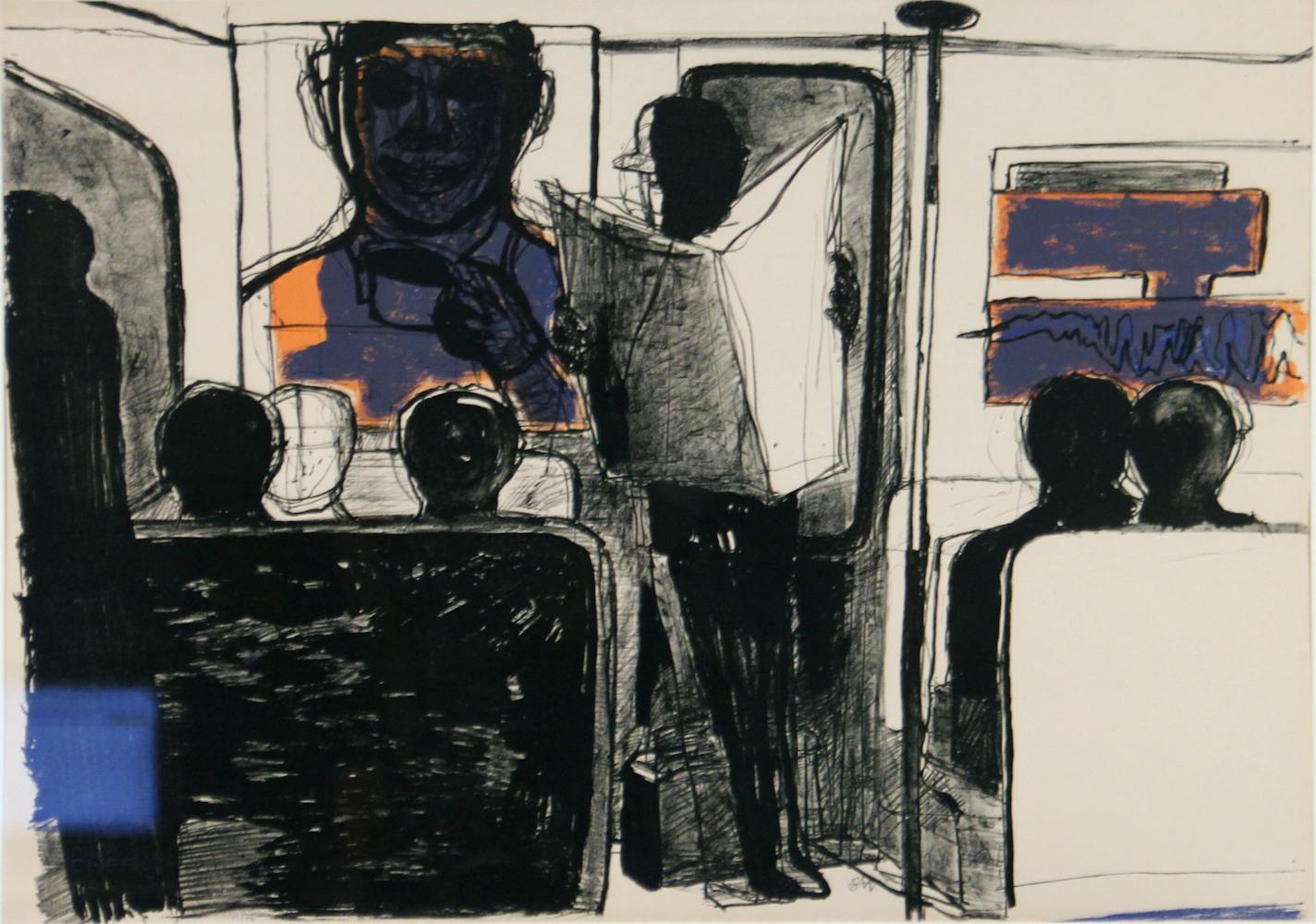 Staffan Hallstrom, T-bana Milijo (In the Subway), 1971, Lithograph. 26" x 35". Augustana Teaching Museum of Art, Sam and Ann Charters Collection, 2013.18.46 American Swedish Institute, &#xeb;A Different Way of Seeing&#xed;
2016 Fall Arts Preview pick