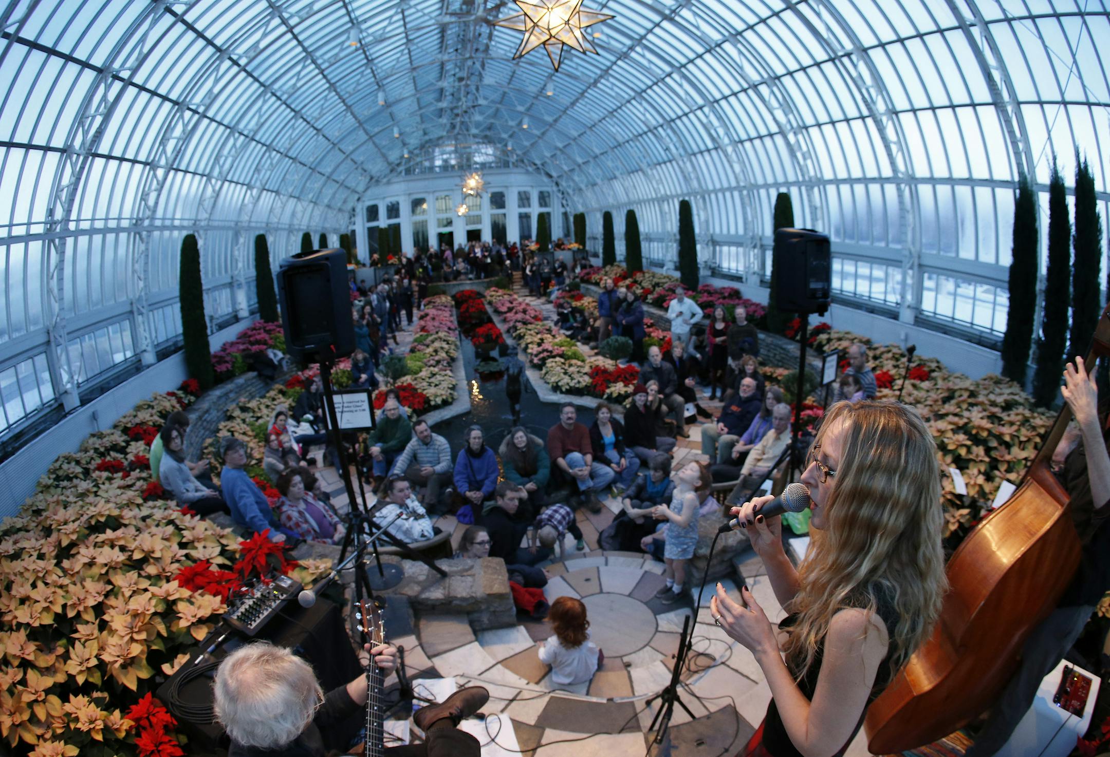Parisota Hot Club performed at the Como Conservatory in St. Paul as part of the Music Under Glass concert series on Sunday. ] CARLOS GONZALEZ cgonzalez@startribune.com - January 4, 2015, St. Paul, Minn., Como Conservatory Free Music Under Glass concert series. This Sunday, it's the Parisota Hot Club performing.