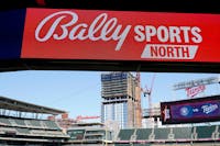 Signage for Bally Sports North at Target Field.