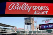 Signage for Bally Sports North at Target Field.