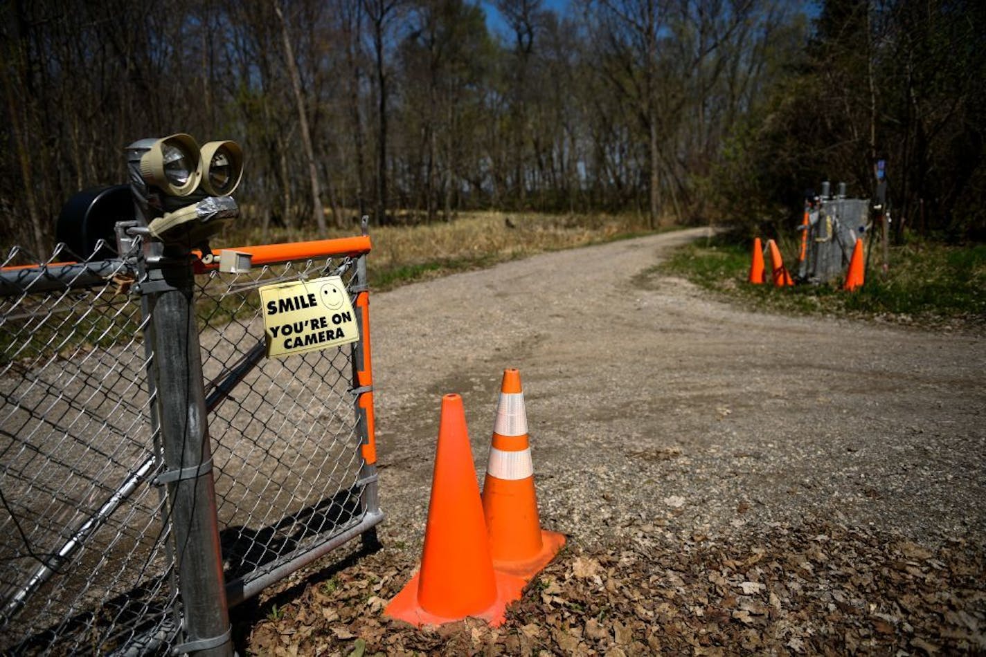 The entrance to Stephen Zuckerman's property on Mazomanie point.