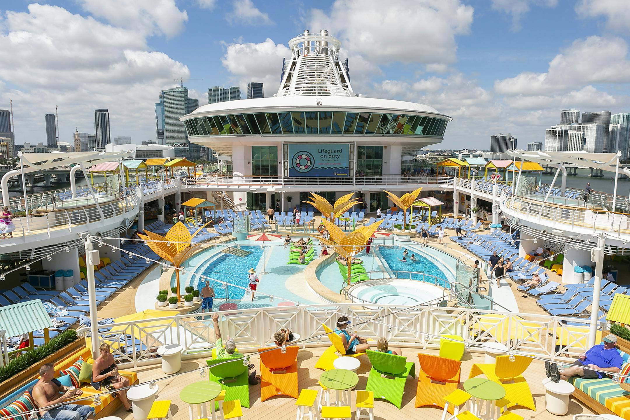 Royal Caribbean has renovated the Pool Scape on the Navigator of the Seas, in PortMiami on March 1, 2019. Royal Caribbean is in the process of spending $115 million to renovate some of their cruise ship lines like this one. (Matias J. Ocner/Miami Herald/TNS)