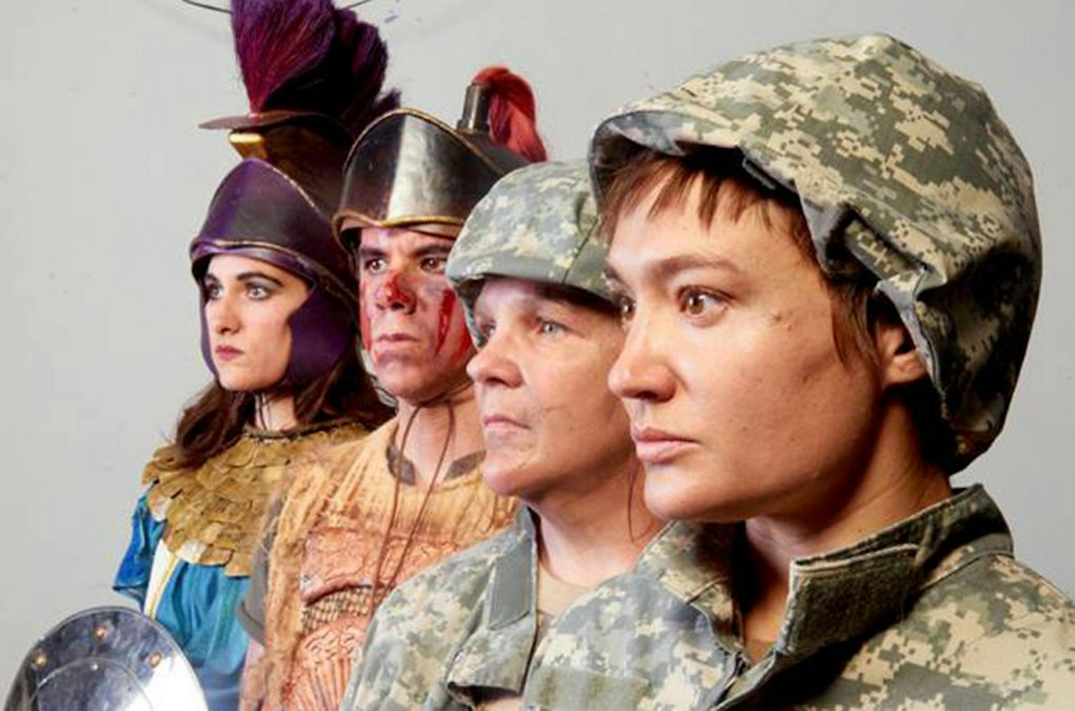 From left: Taous Khazem, Rich Remedios, Maria Asp and Katie Guentzel in "Ajax in Iraq"