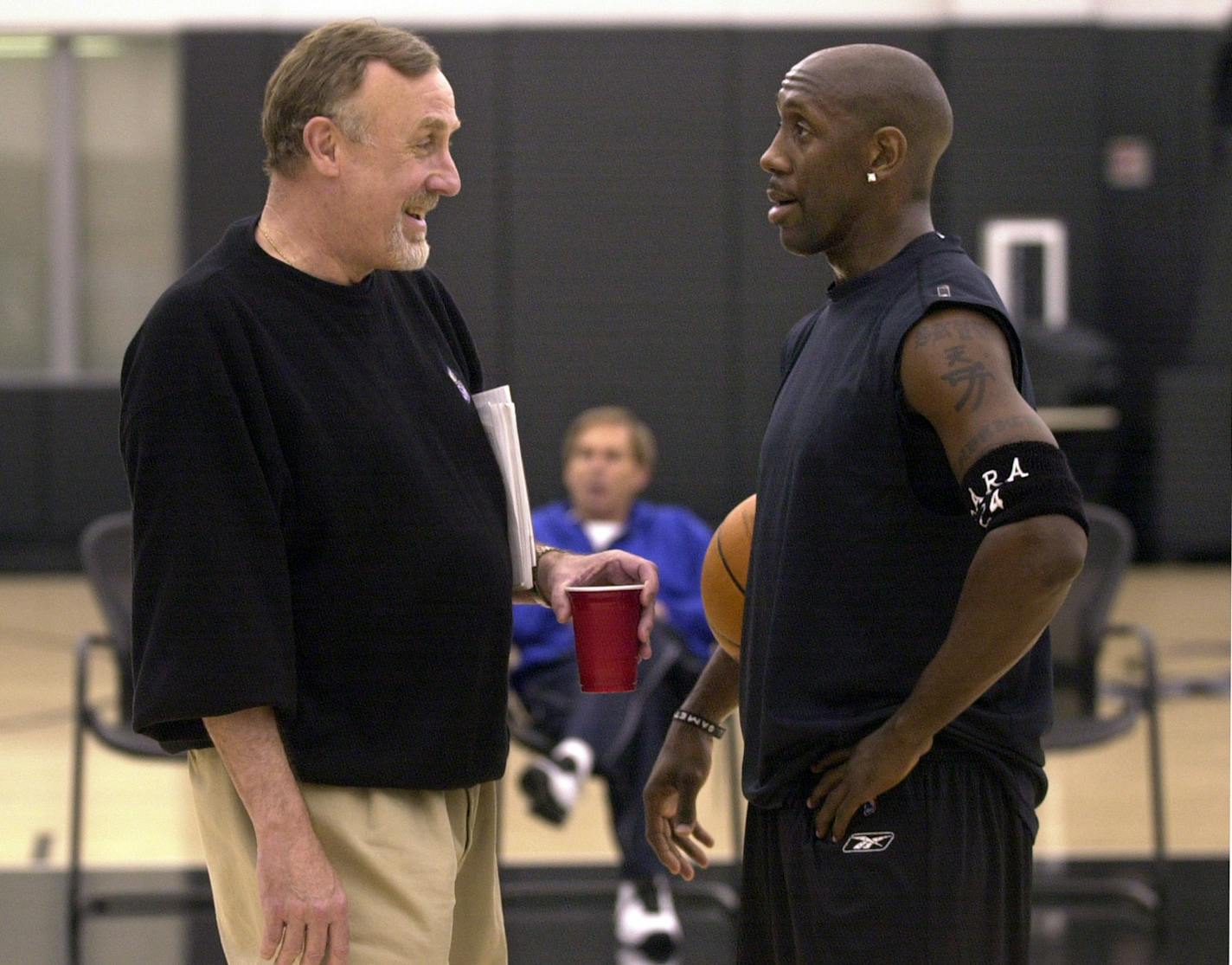 Bobby Jackson, right, played for Rick Adelman with Sacramento Kings, and now he'll coach for Adelman with the Timberwolves.