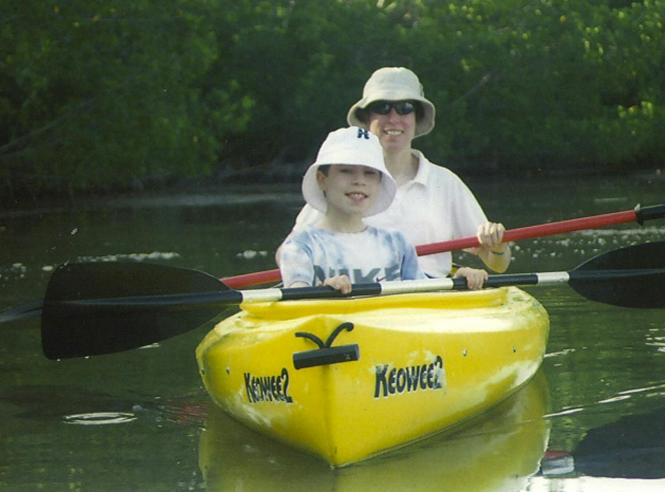 Minnesota director of The Nature Conservancy Peggy Ladner paddling with a friend.